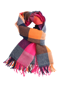 25328 Pleated Tartan Scarf