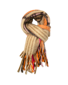 B038 Red Cuckoo Tartan Scarf