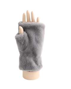 C029 Faux Fur Fingerless Mittens