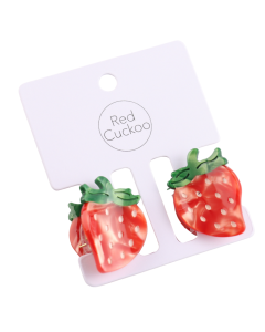 HH0575 Strawberry Hair Claw Clips Twin Pack 