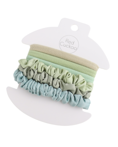 HH0818 Scrunchies Pack Of 6 Green Blue
