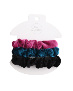 HH0866 Velvet Scrunchies Pack Of 3 Dark
