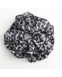 HH0888 Oversized Leopard Print Scrunchie Grey
