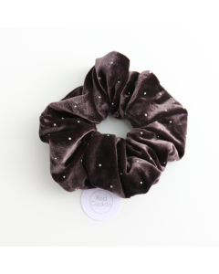 HH0912 Oversized Sparkle Velvet Scrunchie Grey