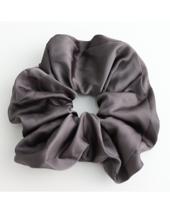 HH0919 Oversized Plain Silky Scrunchie Grey