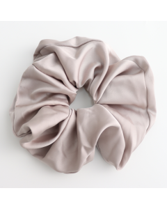 HH0921 Oversized Plain Silky Scrunchie Oatmeal