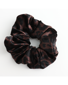 HH0922 Leopard Velvet Scrunchie Brown