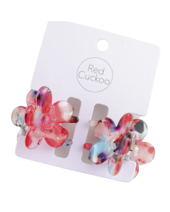 HH0939 Flower Hair Claws Multi Pair