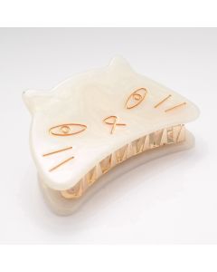 HH0997 Cat Face Hair Claw Clip Cream