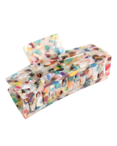 HH1005 Rectangle Hair Claw Clip Cream Multi