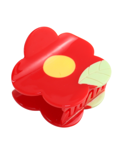 HH1035 Flower Hair Claw Clip Red
