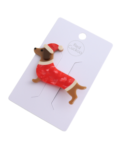 HH1138 Xmas Sausage Dog Hair Clip