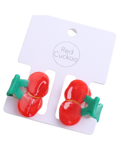 HH1150 Mini Cherries Hair Claw Clip Twin Pack